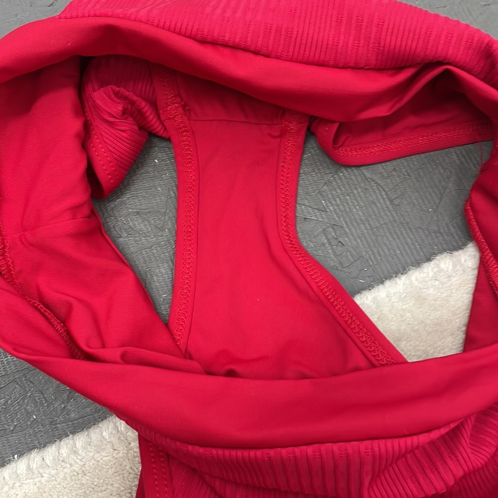 l*space Red Ribbed Bikini Set - Picture 11 of 13